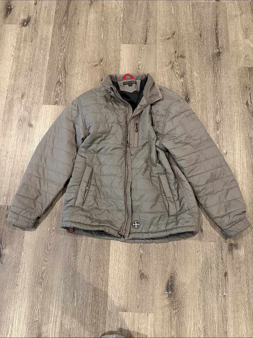 Men's Quilted Puffer Jacket in Gray by